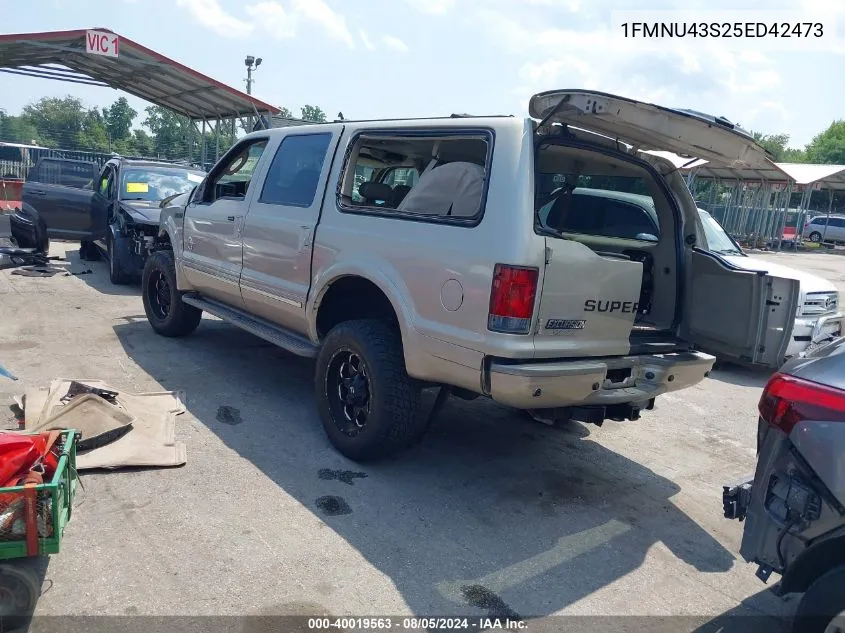 2005 Ford Excursion Limited VIN: 1FMNU43S25ED42473 Lot: 40019563