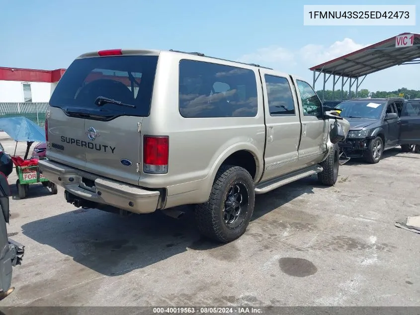 2005 Ford Excursion Limited VIN: 1FMNU43S25ED42473 Lot: 40019563