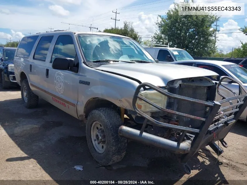 2005 Ford Excursion Xls/Xlt VIN: 1FMNU41S55EC43343 Lot: 40200184