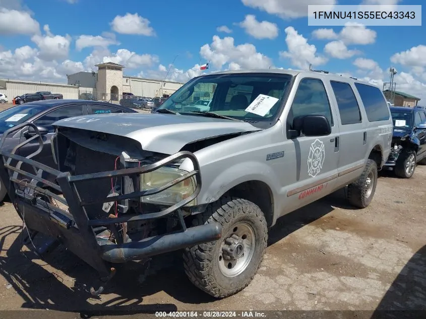 2005 Ford Excursion Xls/Xlt VIN: 1FMNU41S55EC43343 Lot: 40200184