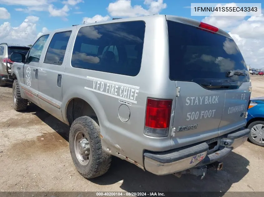 2005 Ford Excursion Xls/Xlt VIN: 1FMNU41S55EC43343 Lot: 40200184