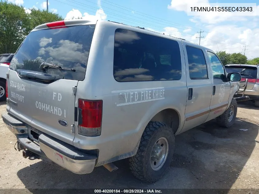 2005 Ford Excursion Xls/Xlt VIN: 1FMNU41S55EC43343 Lot: 40200184