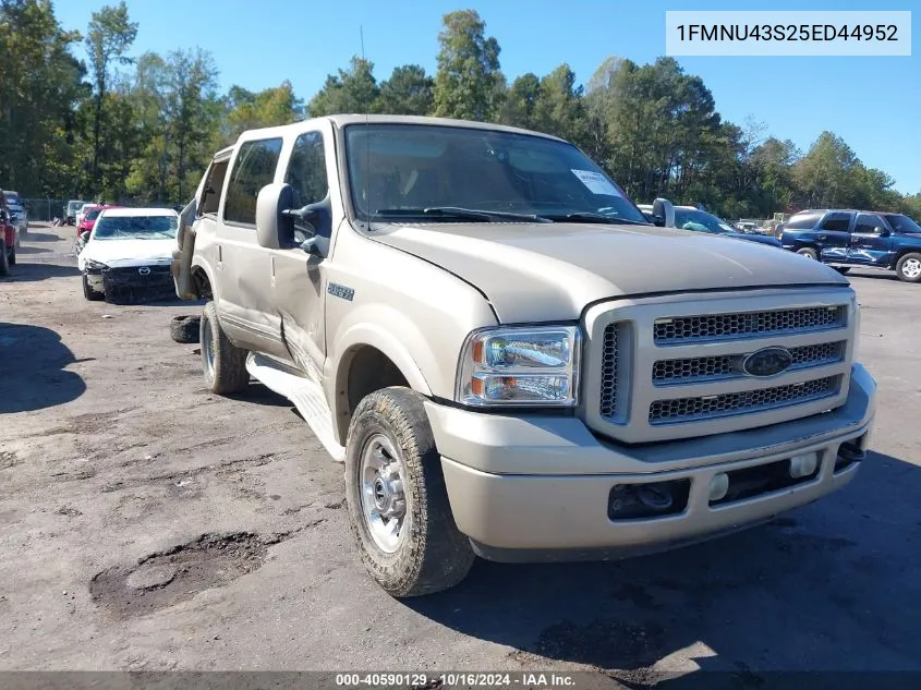 2005 Ford Excursion Limited VIN: 1FMNU43S25ED44952 Lot: 40590129