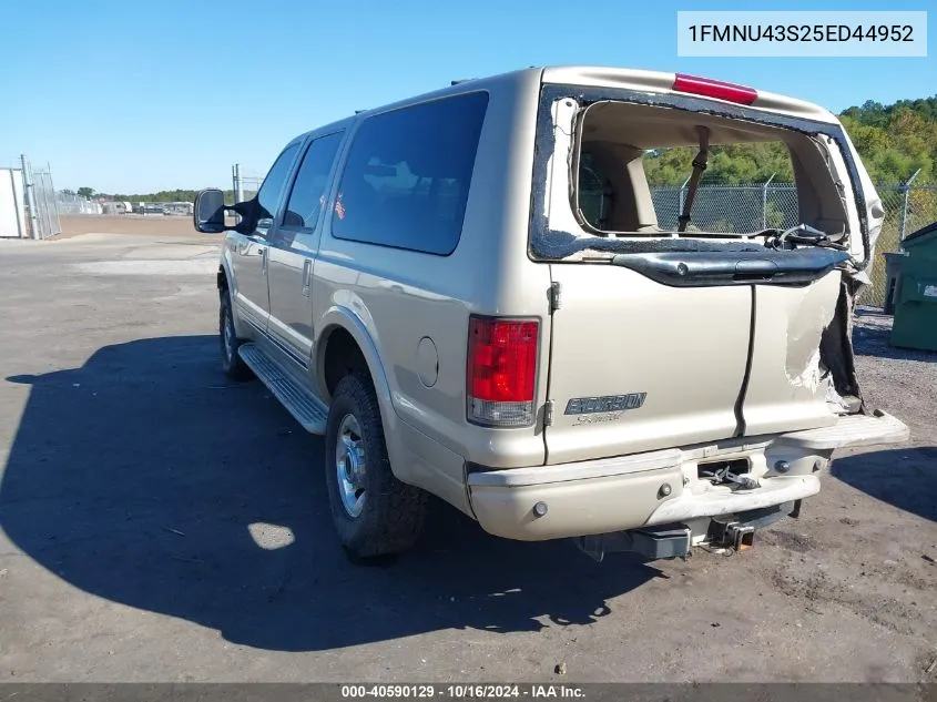 2005 Ford Excursion Limited VIN: 1FMNU43S25ED44952 Lot: 40590129