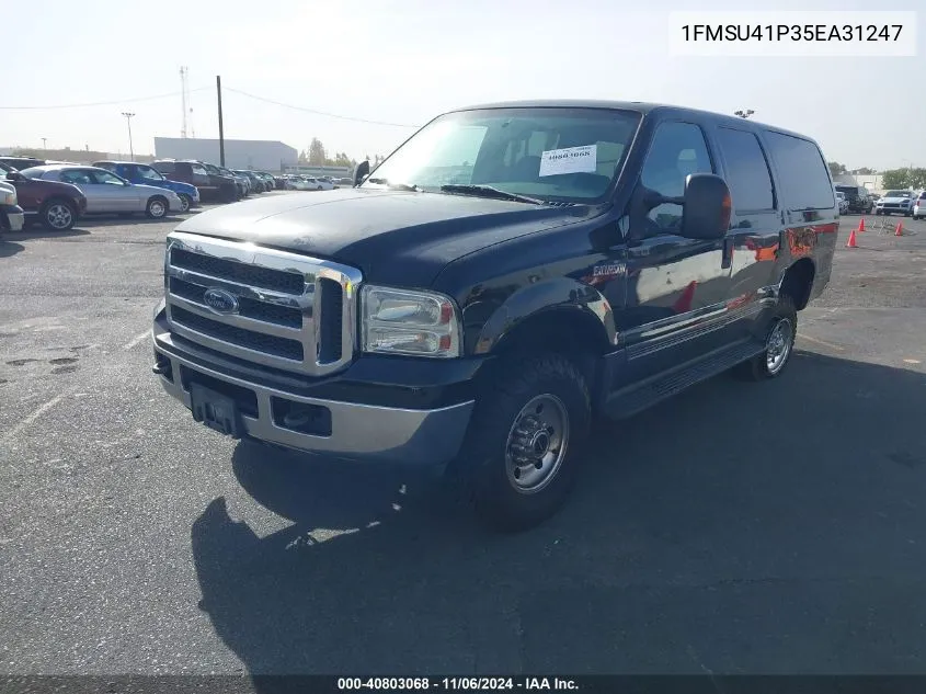 2005 Ford Excursion Xls/Xlt VIN: 1FMSU41P35EA31247 Lot: 40803068