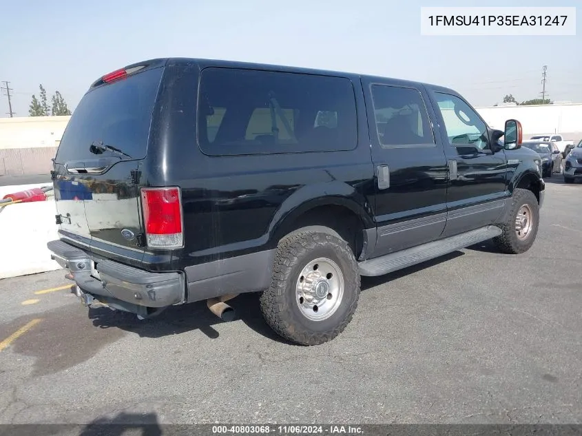 2005 Ford Excursion Xls/Xlt VIN: 1FMSU41P35EA31247 Lot: 40803068