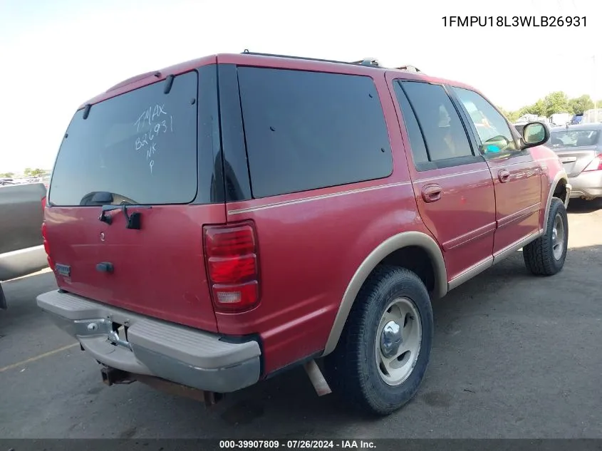 1998 Ford Expedition Eddie Bauer/Xlt VIN: 1FMPU18L3WLB26931 Lot: 39907809