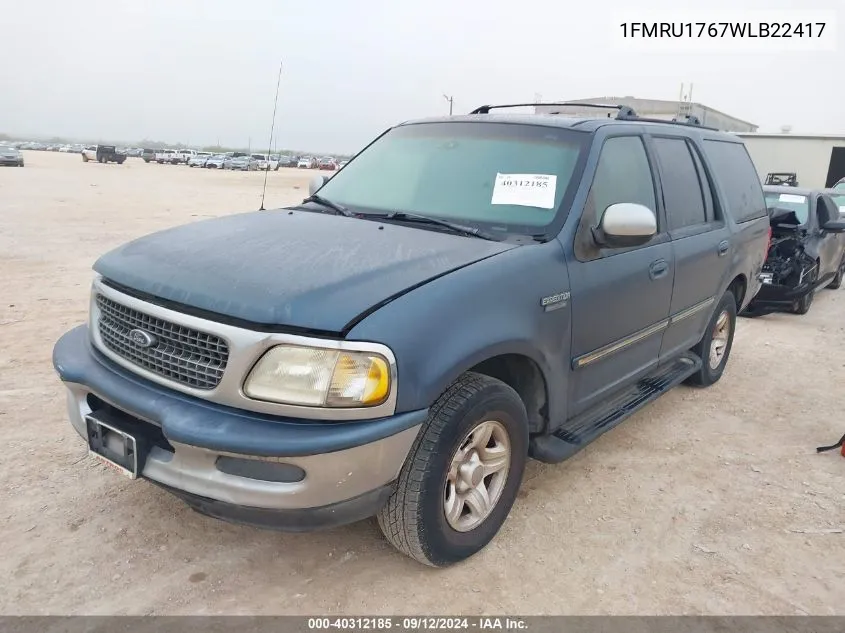 1998 Ford Expedition Eddie Bauer/Xlt VIN: 1FMRU1767WLB22417 Lot: 40312185