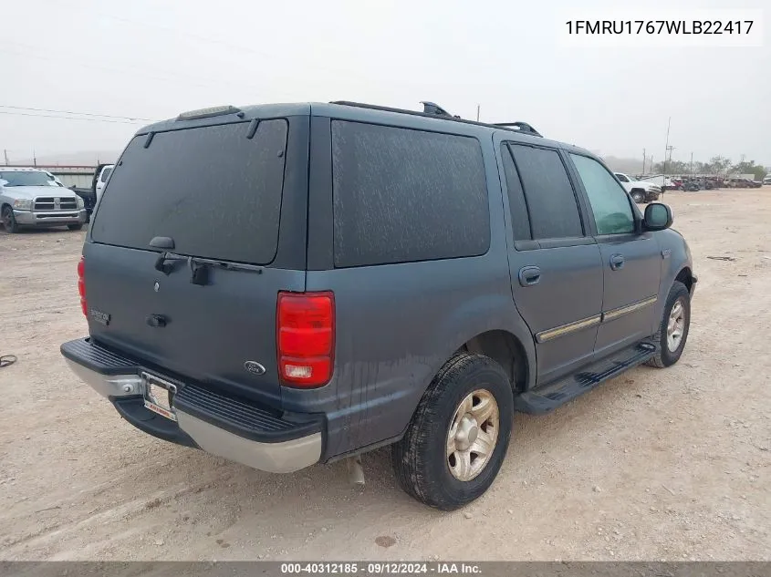 1998 Ford Expedition Eddie Bauer/Xlt VIN: 1FMRU1767WLB22417 Lot: 40312185