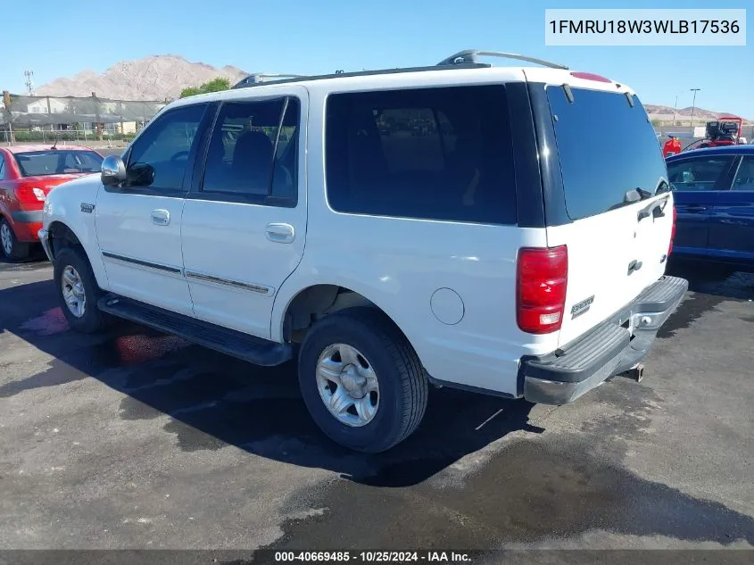 1998 Ford Expedition Eddie Bauer/Xlt VIN: 1FMRU18W3WLB17536 Lot: 40669485