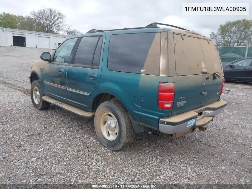 1998 Ford Expedition Eddie Bauer/Xlt VIN: 1FMFU18L3WLA00905 Lot: 40852919