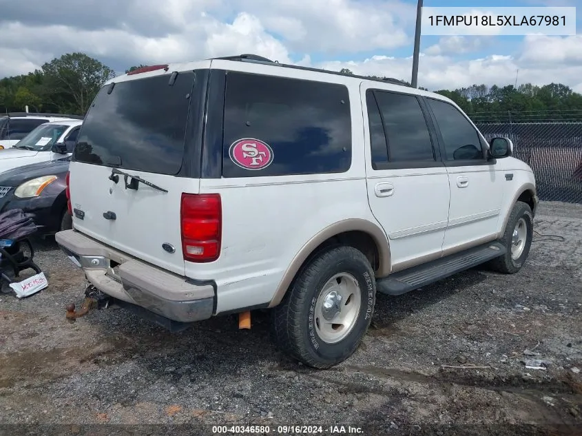 1999 Ford Expedition Eddie Bauer/Xlt VIN: 1FMPU18L5XLA67981 Lot: 40346580