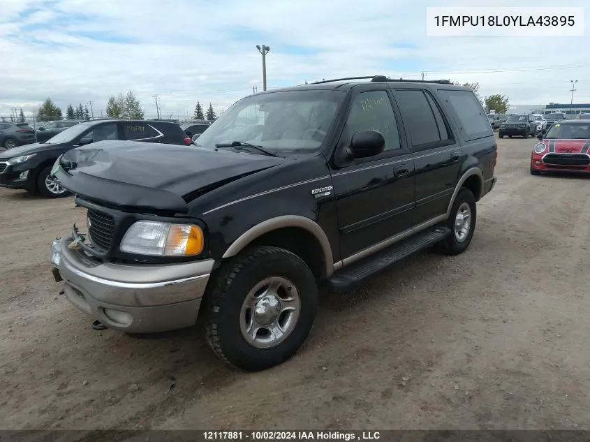 2000 Ford Expedition VIN: 1FMPU18L0YLA43895 Lot: 12117881