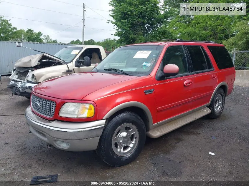 2000 Ford Expedition Eddie Bauer VIN: 1FMPU18L3YLA45754 Lot: 39434865