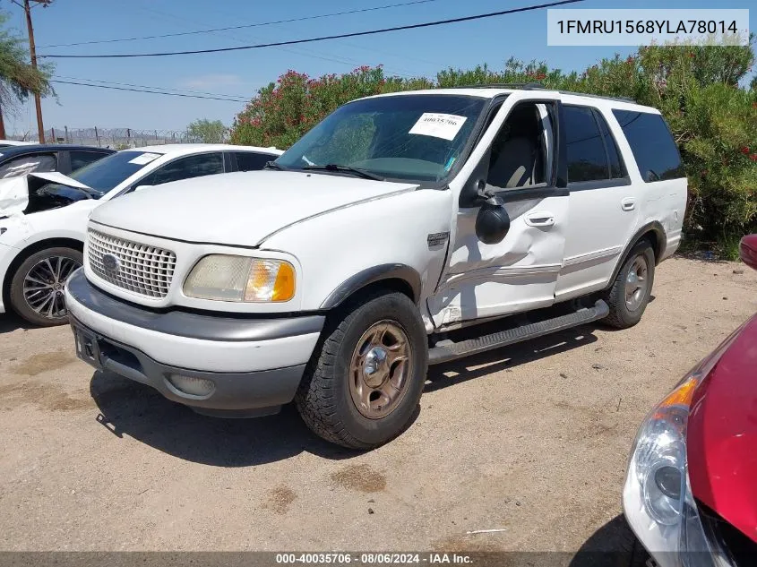 2000 Ford Expedition Xlt VIN: 1FMRU1568YLA78014 Lot: 40035706