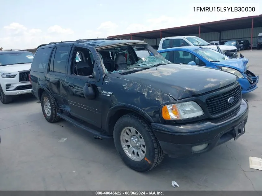 2000 Ford Expedition Xlt VIN: 1FMRU15L9YLB30000 Lot: 40045622