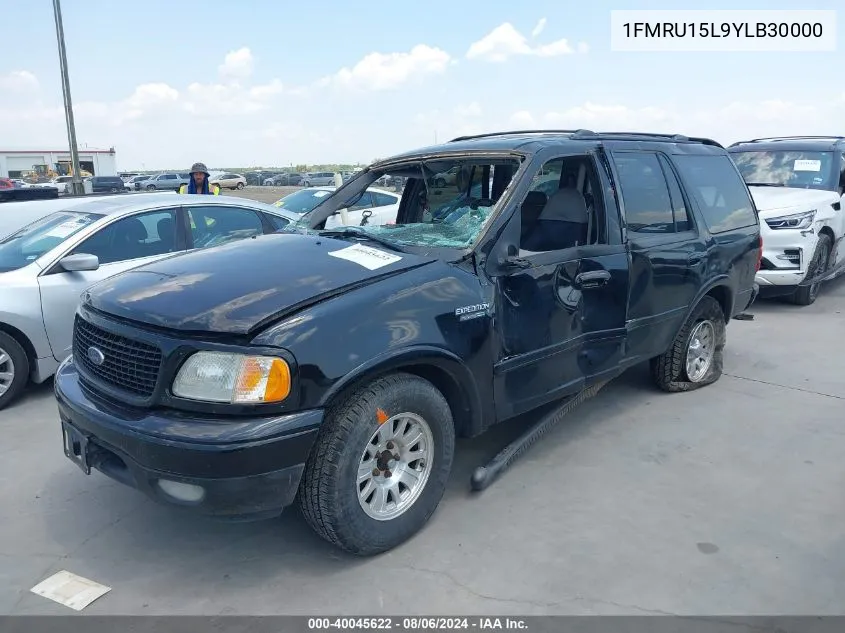 2000 Ford Expedition Xlt VIN: 1FMRU15L9YLB30000 Lot: 40045622