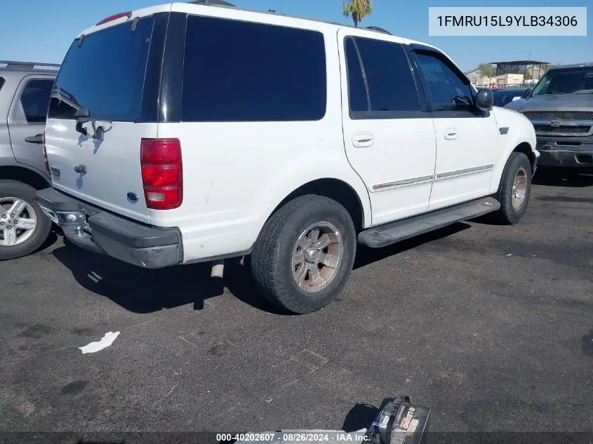 2000 Ford Expedition Xlt VIN: 1FMRU15L9YLB34306 Lot: 40202607