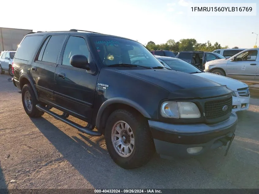 2000 Ford Expedition Xlt VIN: 1FMRU1560YLB16769 Lot: 40432024