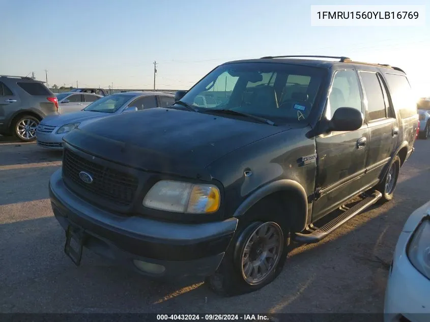 2000 Ford Expedition Xlt VIN: 1FMRU1560YLB16769 Lot: 40432024