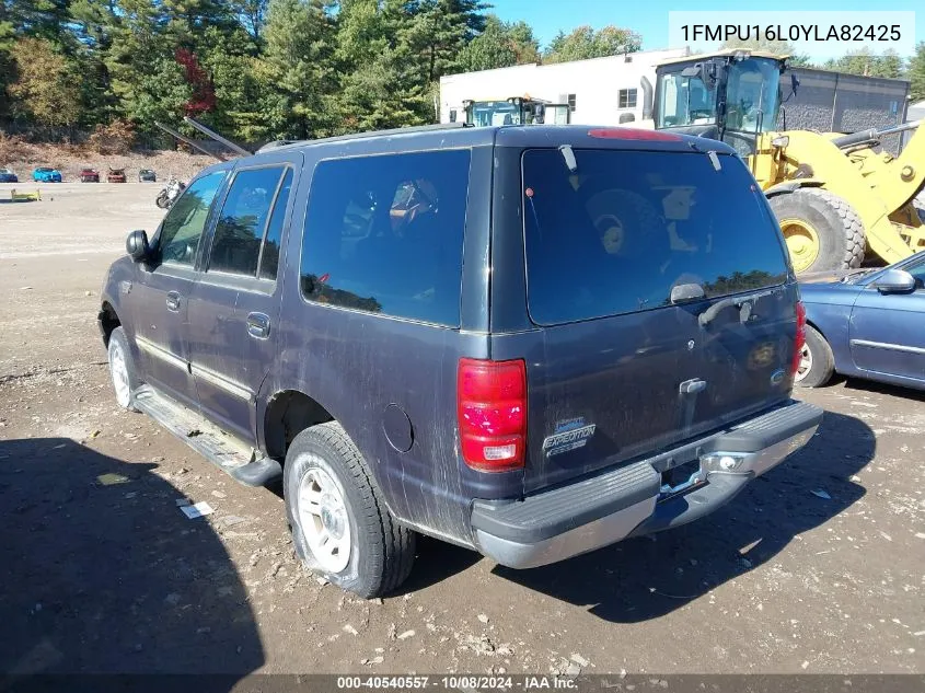 2000 Ford Expedition Xlt VIN: 1FMPU16L0YLA82425 Lot: 40540557