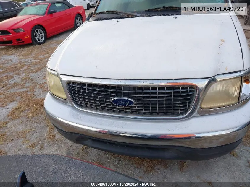 2000 Ford Expedition Xlt VIN: 1FMRU1563YLA49729 Lot: 40613084