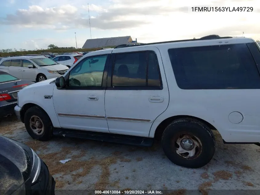 2000 Ford Expedition Xlt VIN: 1FMRU1563YLA49729 Lot: 40613084