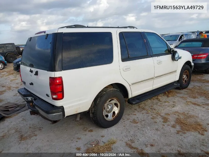 2000 Ford Expedition Xlt VIN: 1FMRU1563YLA49729 Lot: 40613084