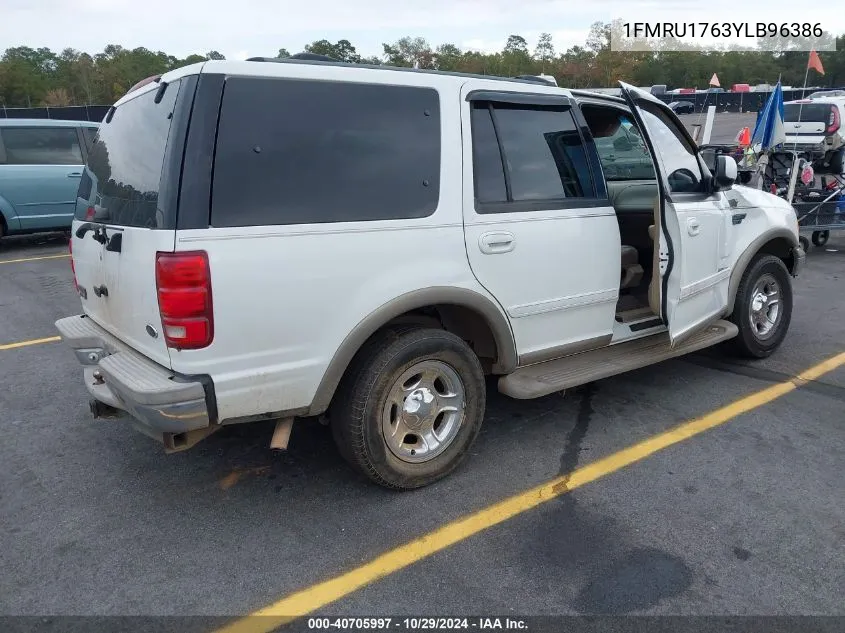 2000 Ford Expedition Eddie Bauer VIN: 1FMRU1763YLB96386 Lot: 40705997