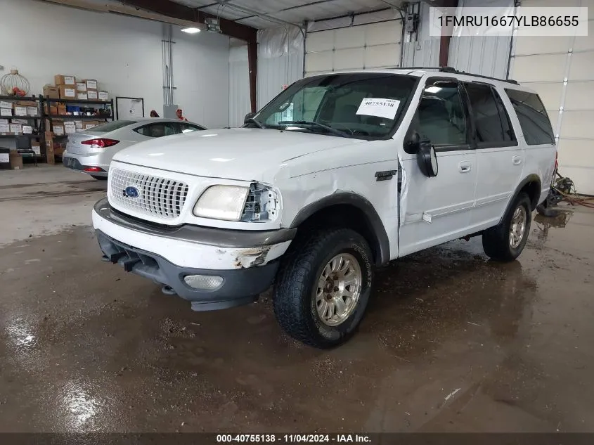 2000 Ford Expedition Xlt VIN: 1FMRU1667YLB86655 Lot: 40755138