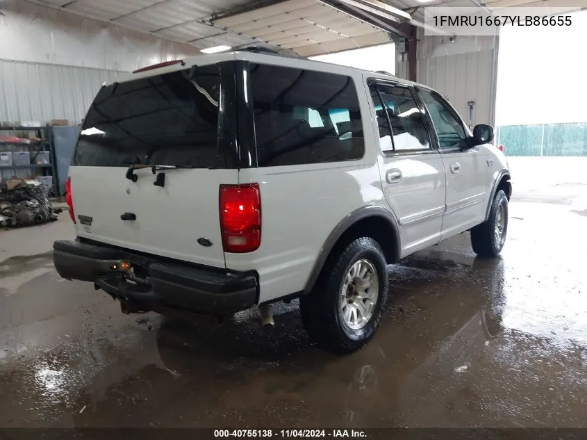 2000 Ford Expedition Xlt VIN: 1FMRU1667YLB86655 Lot: 40755138