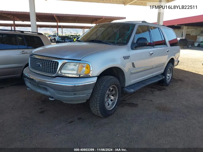 2000 Ford Expedition Xlt VIN: 1FMPU16L8YLB22511 Lot: 40803399