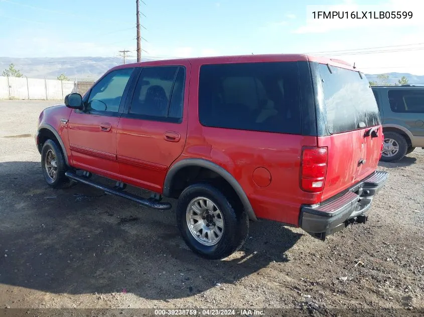 2001 Ford Expedition Xlt VIN: 1FMPU16LX1LB05599 Lot: 39238759