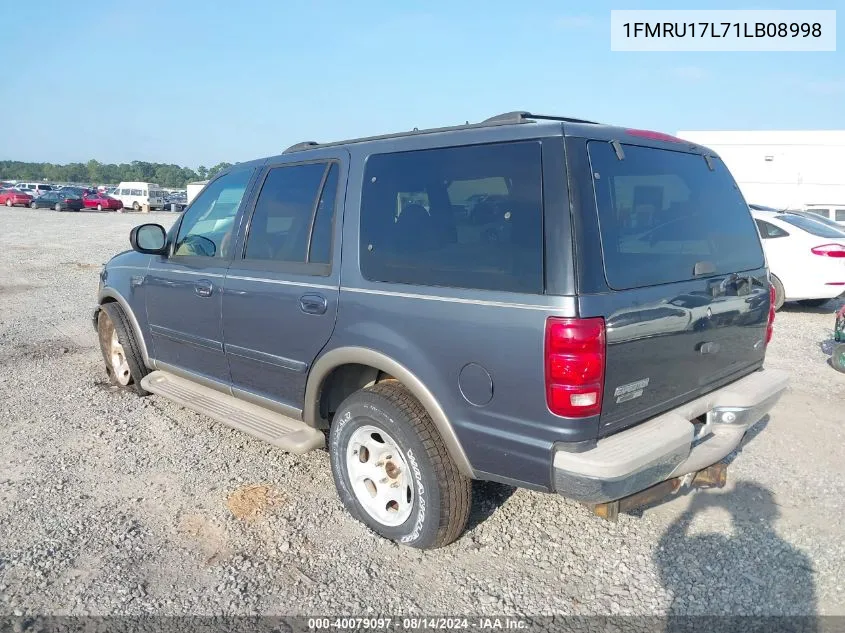 2001 Ford Expedition Eddie Bauer VIN: 1FMRU17L71LB08998 Lot: 40079097