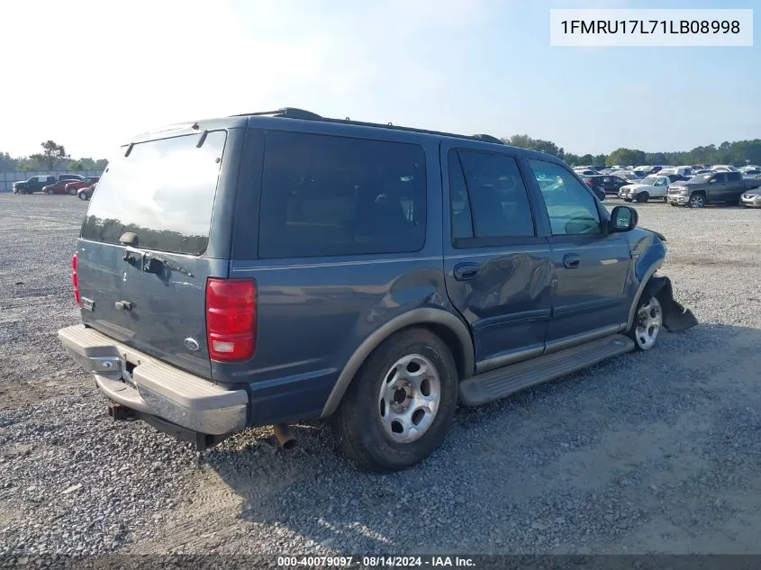 2001 Ford Expedition Eddie Bauer VIN: 1FMRU17L71LB08998 Lot: 40079097