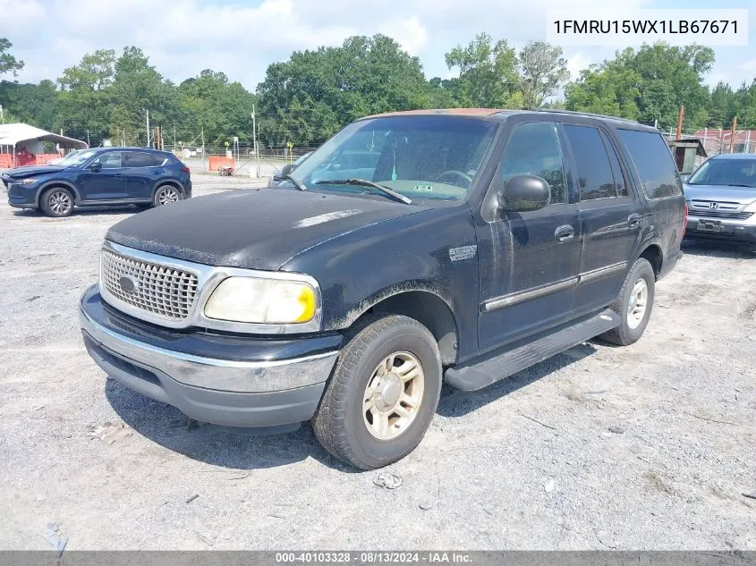 2001 Ford Expedition Xlt VIN: 1FMRU15WX1LB67671 Lot: 40103328