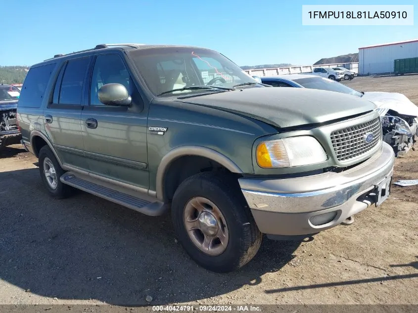 2001 Ford Expedition Eddie Bauer VIN: 1FMPU18L81LA50910 Lot: 40424791