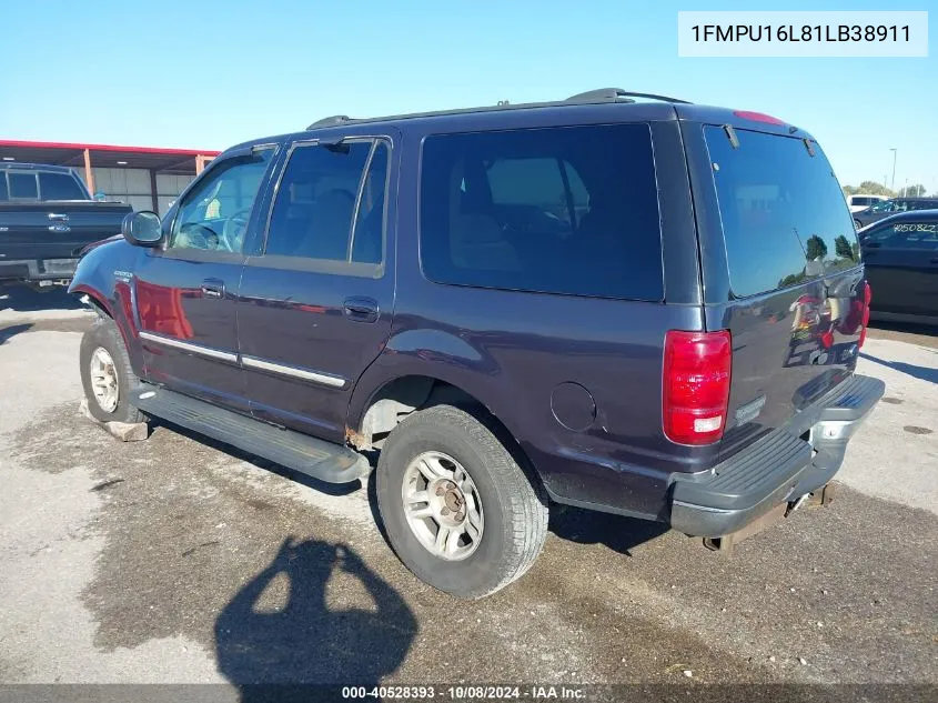 2001 Ford Expedition Xlt VIN: 1FMPU16L81LB38911 Lot: 40528393