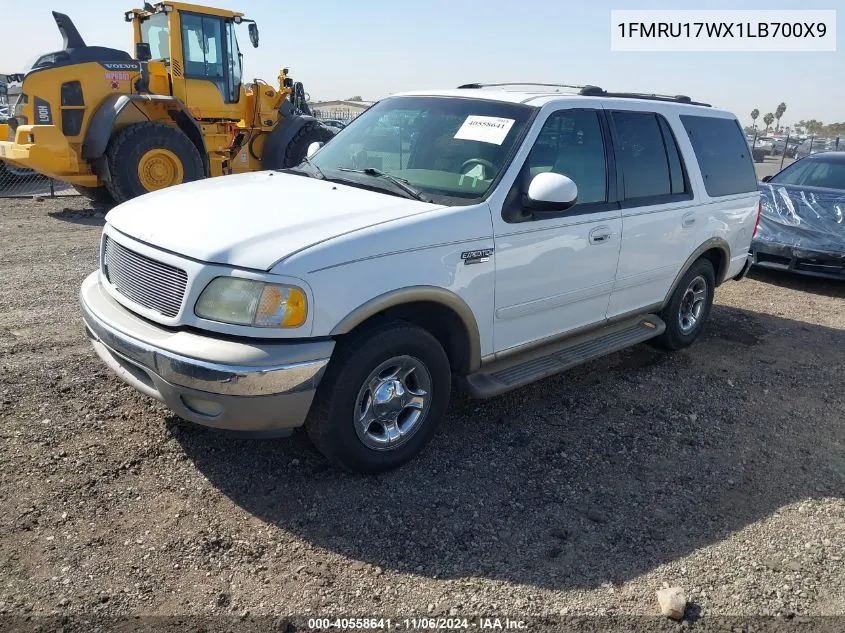 2001 Ford Expedition Eddie Bauer VIN: 1FMRU17WX1LB700X9 Lot: 40558641