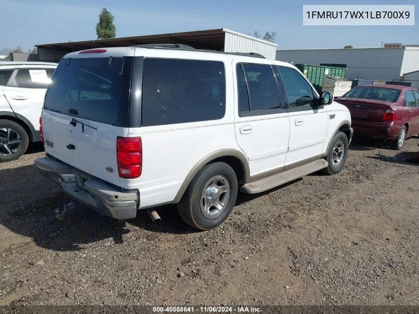 2001 Ford Expedition Eddie Bauer VIN: 1FMRU17WX1LB700X9 Lot: 40558641