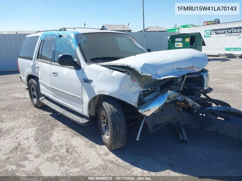 2001 Ford Expedition Xlt VIN: 1FMRU15W41LA70143 Lot: 40596222