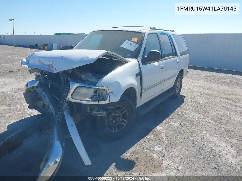 2001 Ford Expedition Xlt VIN: 1FMRU15W41LA70143 Lot: 40596222