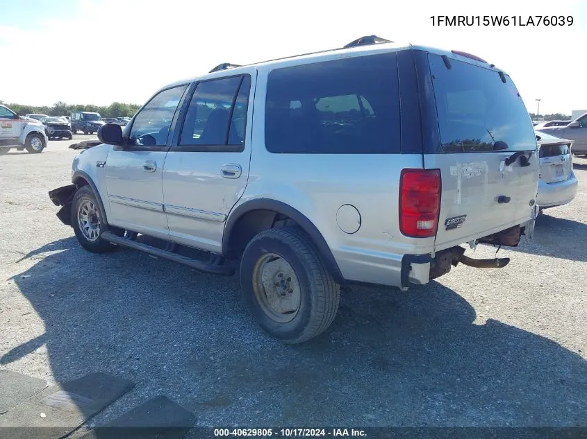 2001 Ford Expedition Xlt VIN: 1FMRU15W61LA76039 Lot: 40629805