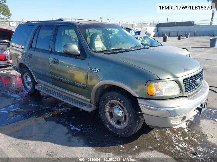 2001 Ford Expedition Eddie Bauer VIN: 1FMRU17W91LB16370 Lot: 40680605