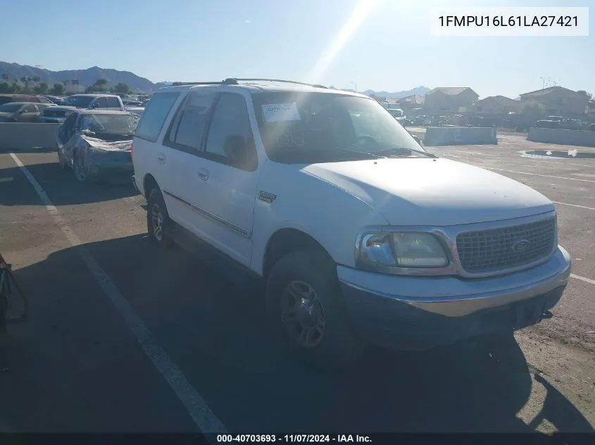 2001 Ford Expedition Xlt VIN: 1FMPU16L61LA27421 Lot: 40703693