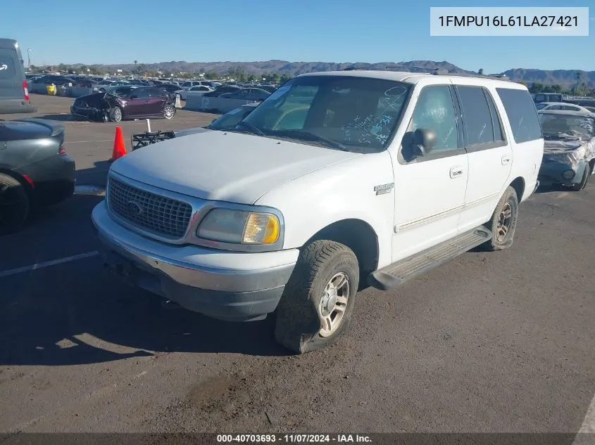 2001 Ford Expedition Xlt VIN: 1FMPU16L61LA27421 Lot: 40703693