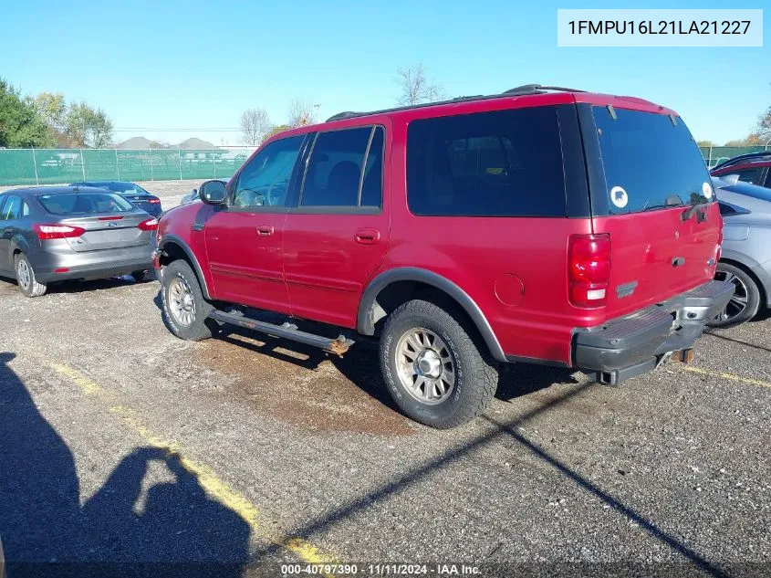 2001 Ford Expedition Xlt VIN: 1FMPU16L21LA21227 Lot: 40797390