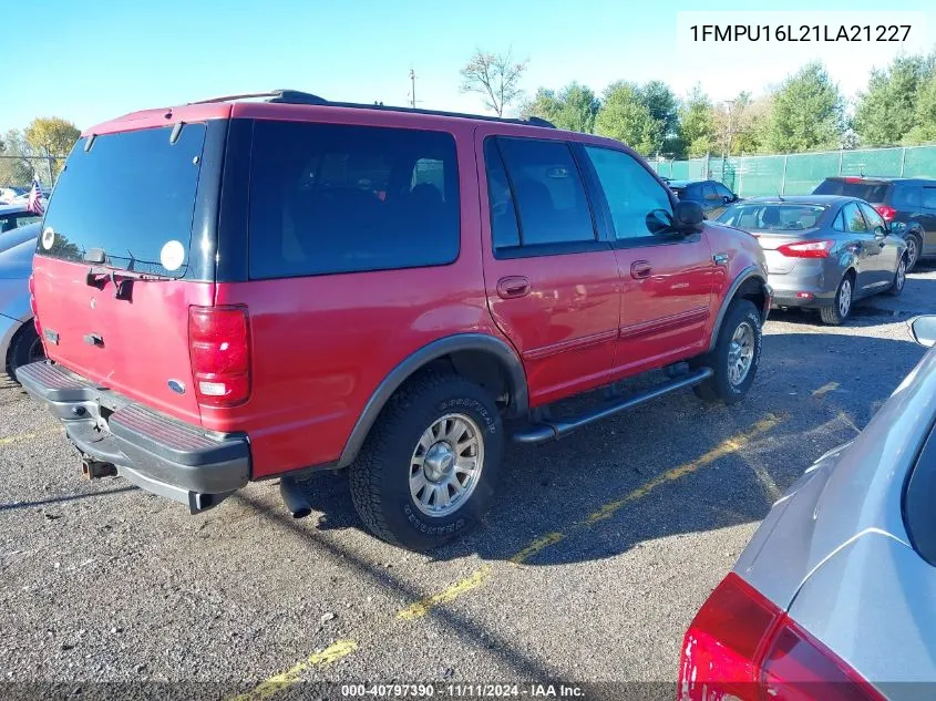 2001 Ford Expedition Xlt VIN: 1FMPU16L21LA21227 Lot: 40797390