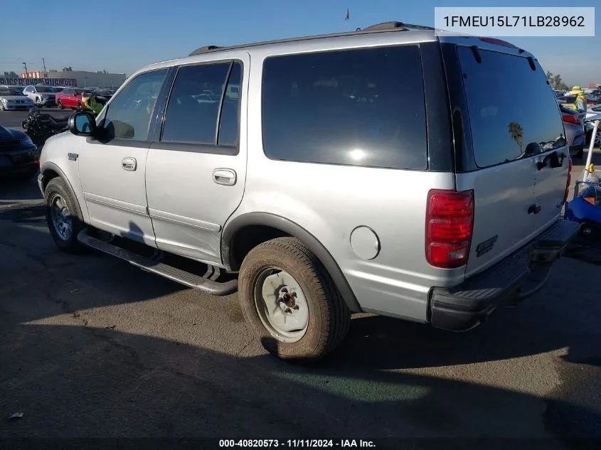 2001 Ford Expedition Xlt VIN: 1FMEU15L71LB28962 Lot: 40820573