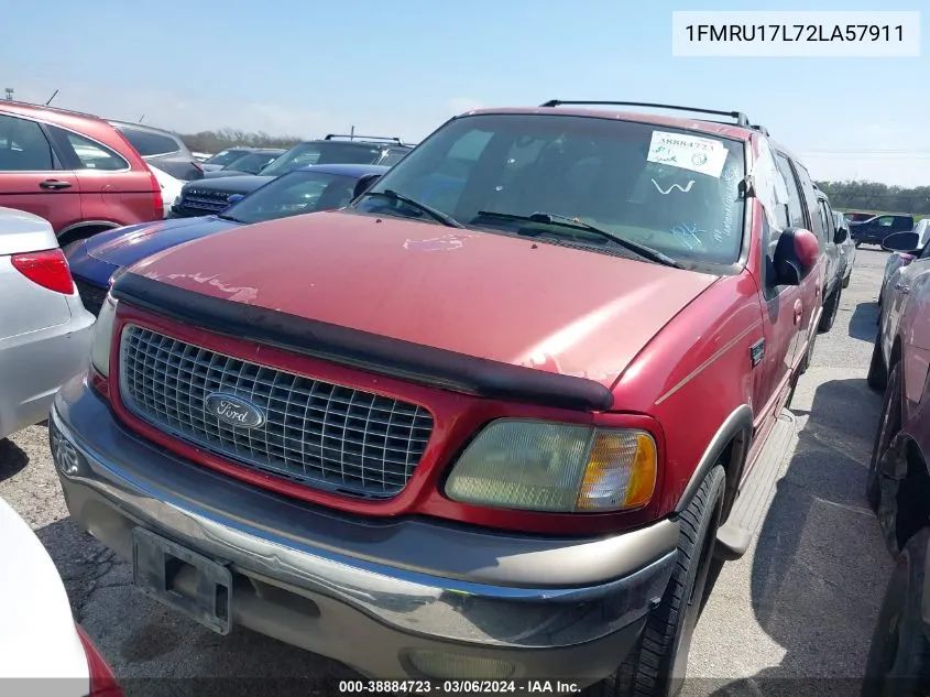 2002 Ford Expedition Eddie Bauer VIN: 1FMRU17L72LA57911 Lot: 38884723